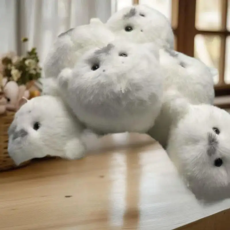 귀여운 아기 바다표범 봉제 인형; 실제 바다표범 장난감 기념품 가방 펜던트 인형 선물