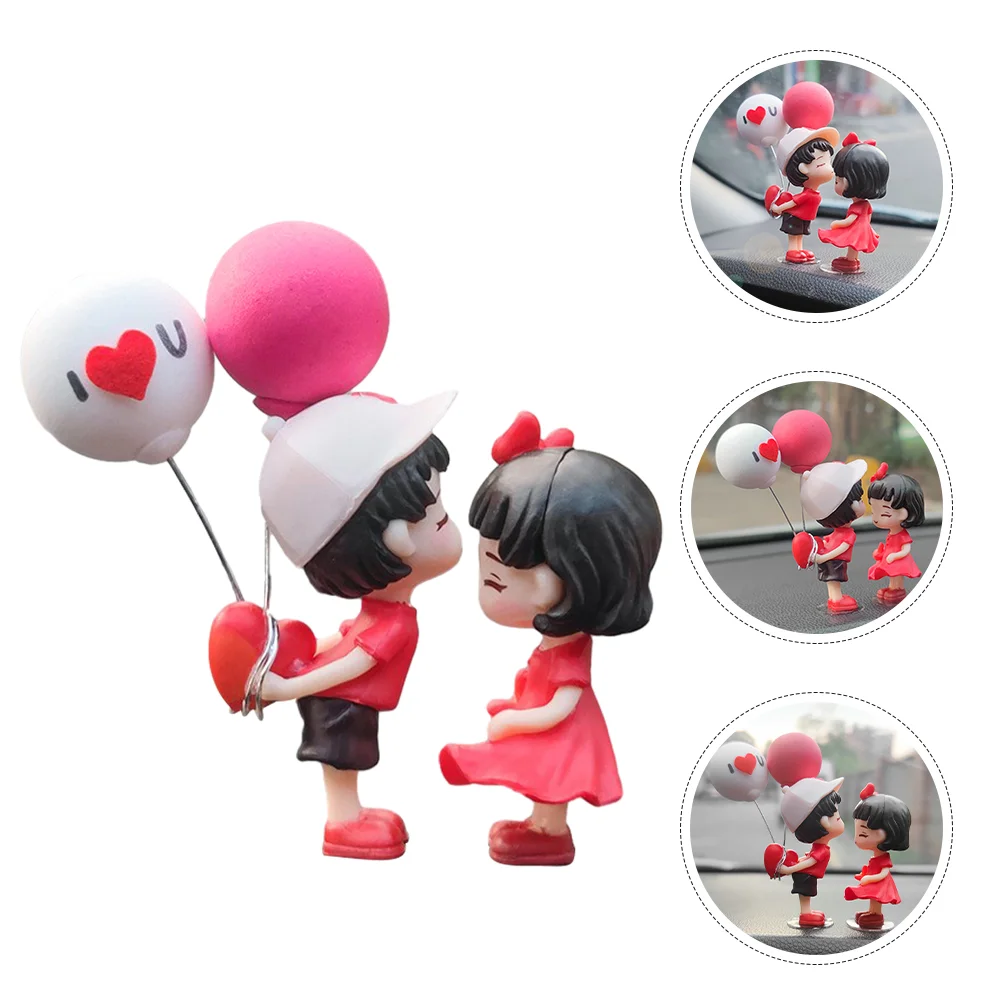 Kissing Couple Car Ornament Ornaments Accessories Figurines Decorations for Home Statue Interior Resin Lovers Birthday Friends