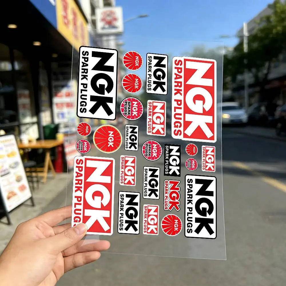For NGK Reflective Motorcycle Stickers Waterproof Vinyl Decals for Motorbike Helmet Fuel Tank Bike
