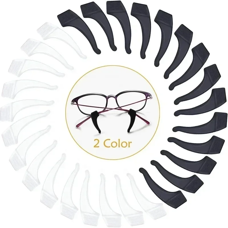 Wholesale Silicone Anti-slip Ear Hooks Glasses Leg Ear Sleeve Bracket Fastener Clear Grips Eyewear Holder Eyeglasses Accessories
