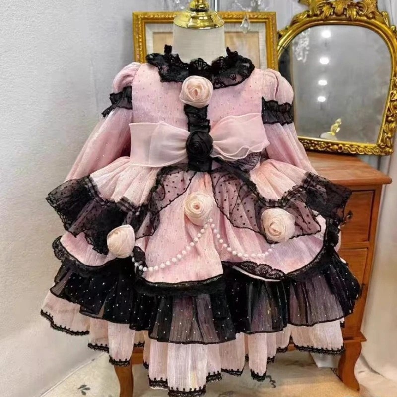 

Новое платье ручной работы в стиле Лолита для девочек: наряд принцессы Луны, свадебный костюм, платье для девочек, одежда для подружек невесты, бутик-коллекция