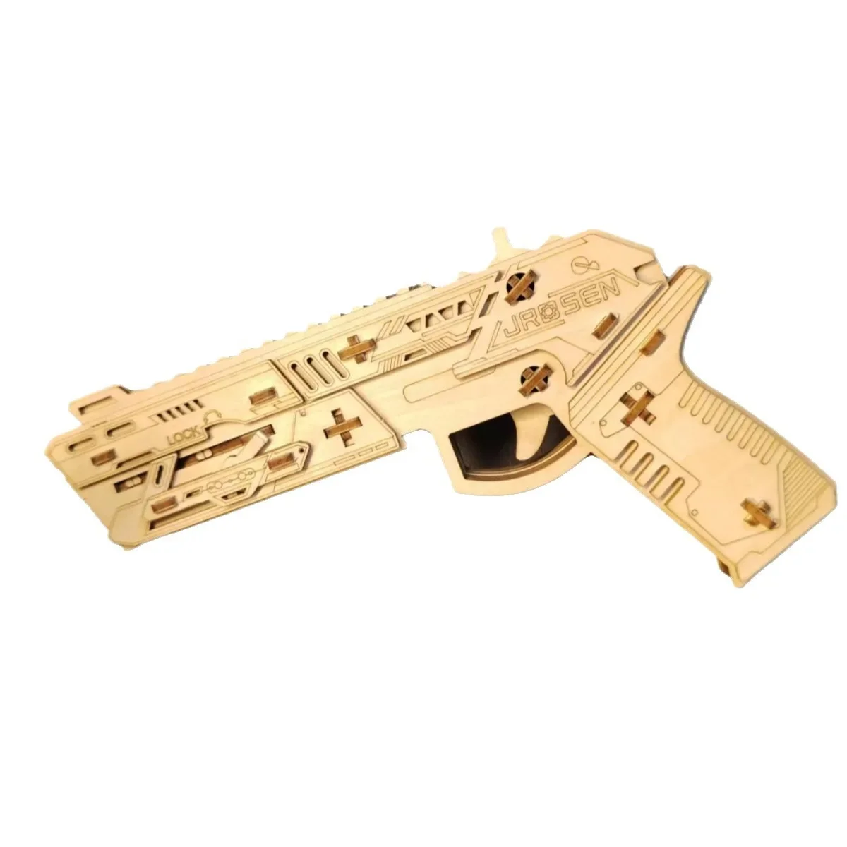 Children's Swift Wing Attack Wooden Gun, a wooden prop that needs to be manually assembled by oneself