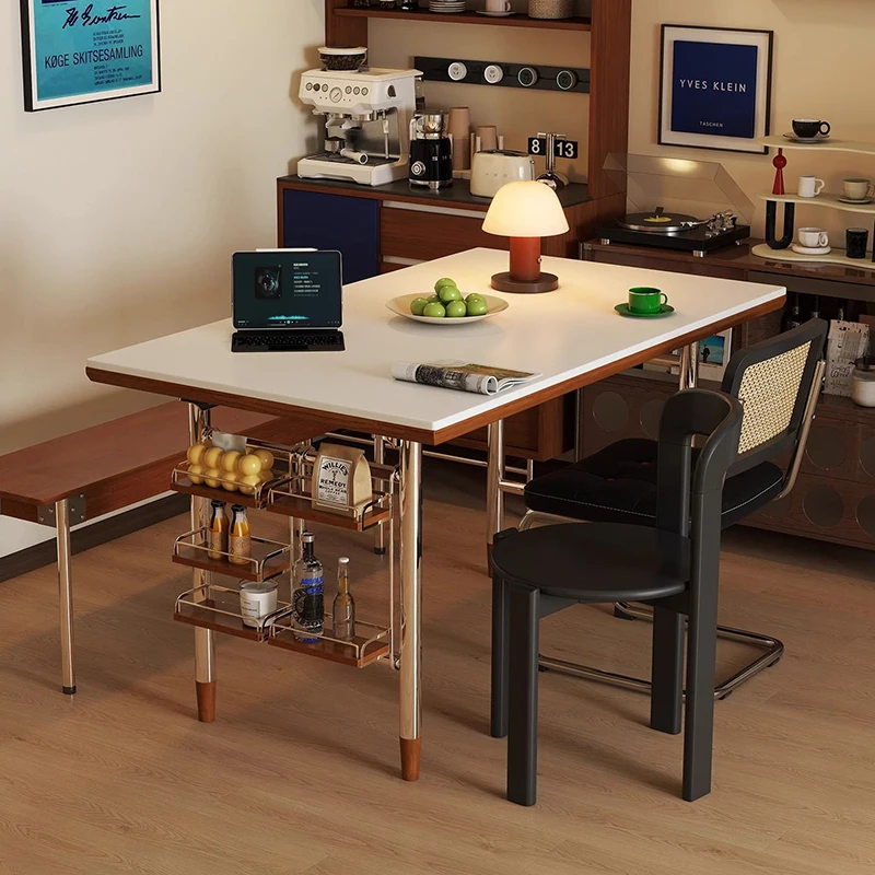 

Luxury House Dining Tables Square Solid Wood Marble Dining Tables Kitchen Living Room Mesa Redonda Comedor Home Furniture