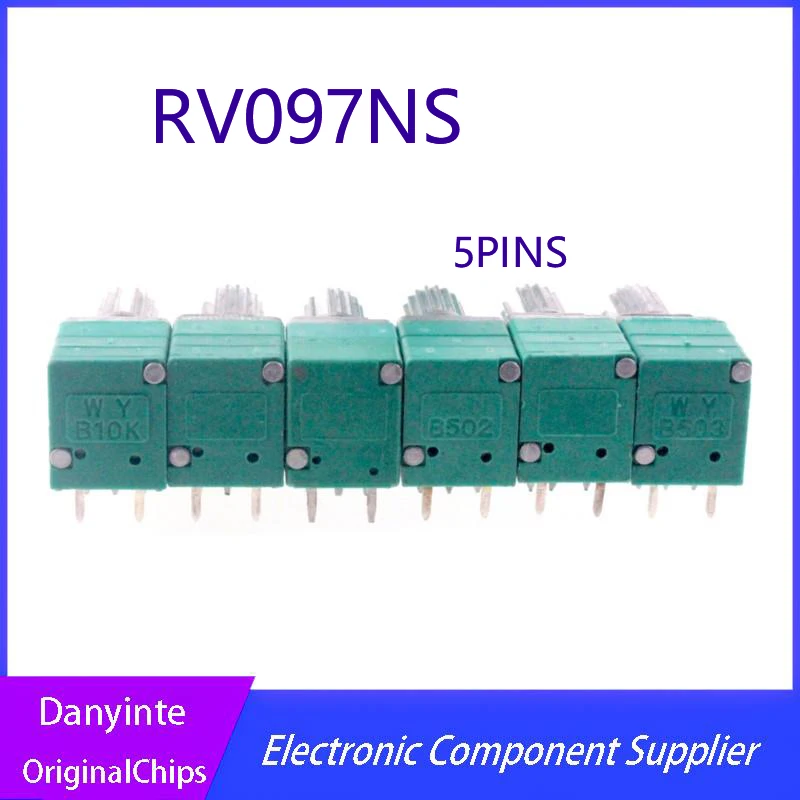 NEW    5PCS/LOT  RV097NS 5PINS  B5K B10K B20K B50K B100K 15mm