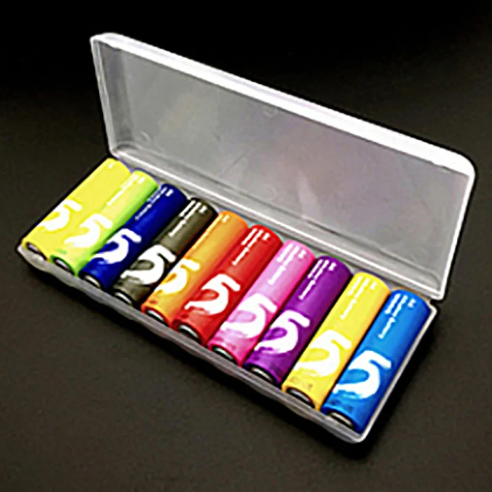 8/10 Slot Transparent Plastic Battery Storage Box for 18650/AAA/AA Hard Battery Container Holder Case Organizer Box Accessories