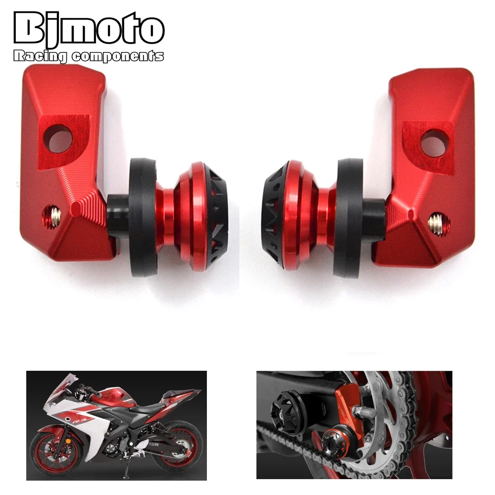 

For Yamaha YZF-R25 R3 MT-25 MT-03 2015 2016 CNC Rear Axle Spindle Chain Adjuster Blocks with Spool Sliders MT25 MT03