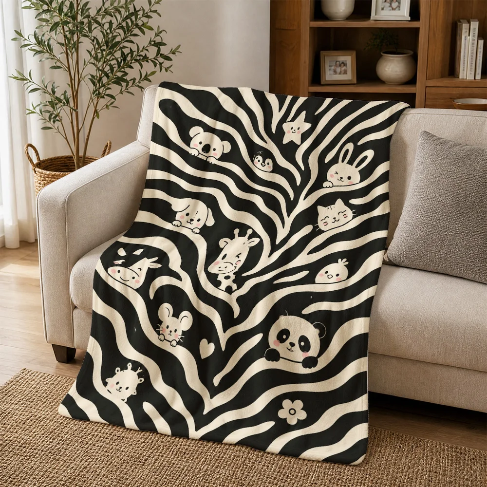 Cute Animal Print Throw Blanke - đánh giá và giá Baby Nursery In Hospital