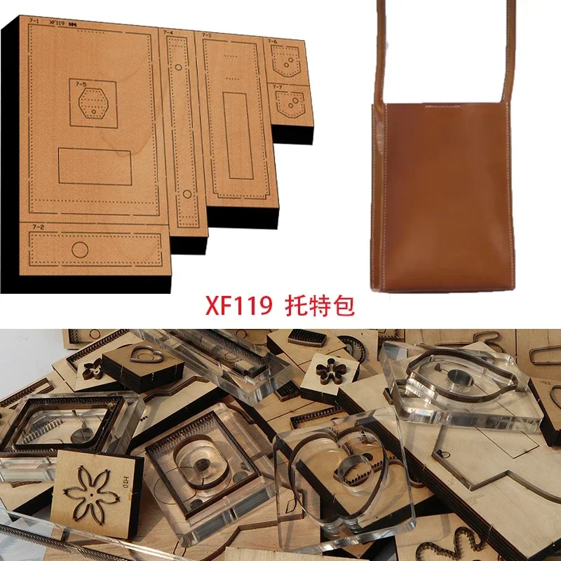 New Japan Steel Blade Wooden Die Tote Bag Leather Craft Punch Hand Tool Cut Knife Mould XF119 Leather Craft Tools