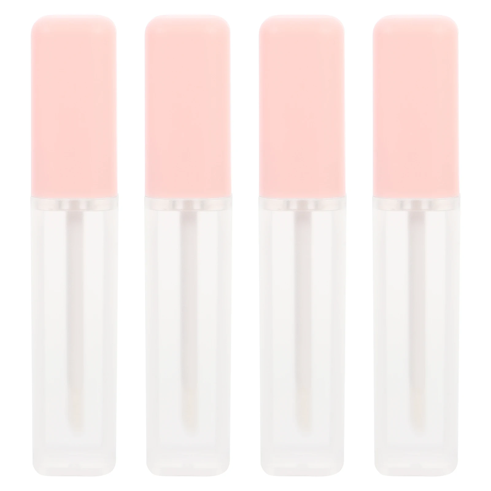 

4 pcs 6ml Empty Lip Gloss Tubes Plastic Containers Travel Size Cozy Brush Apply Evenly Safe EcoFriendly Packaging