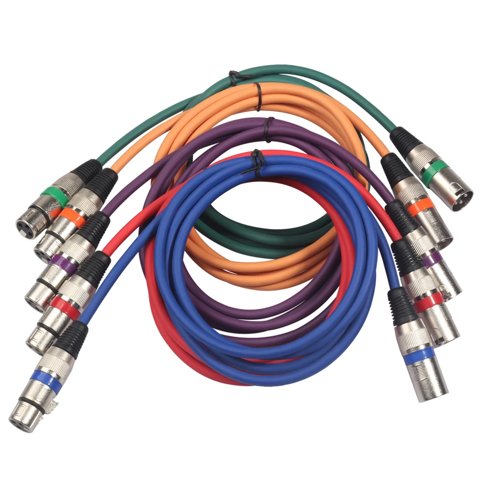 

6PCS XLR Cable Microphone Adaptor Male Female Extension Balanced Xlr Male To Xlr Female Cable Line Oxygen Free Copper Stage