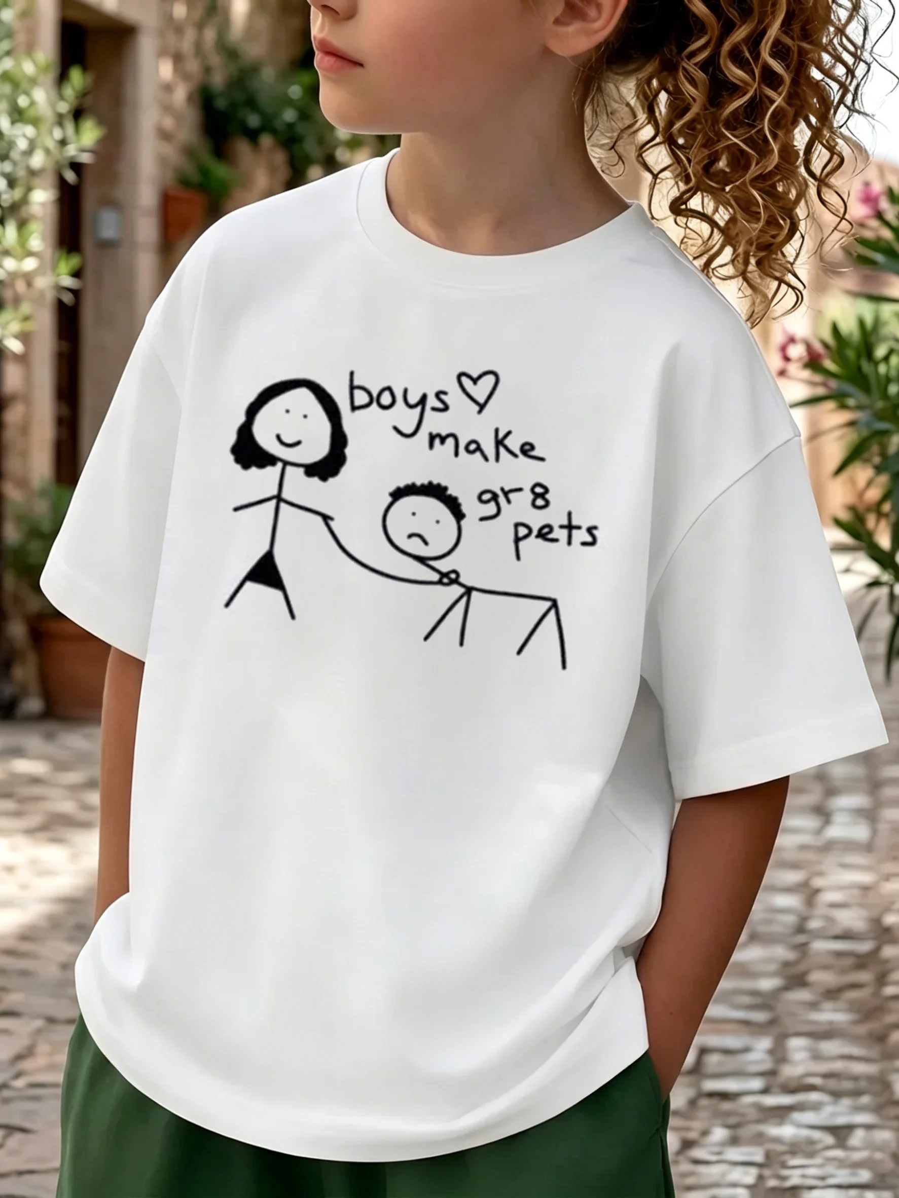 Summer Boys Girls Funny boys make gr8 pets meme T Shirt Kids Baby Youth Men Women Tee Streetwear Vintage Oversize ironic humor