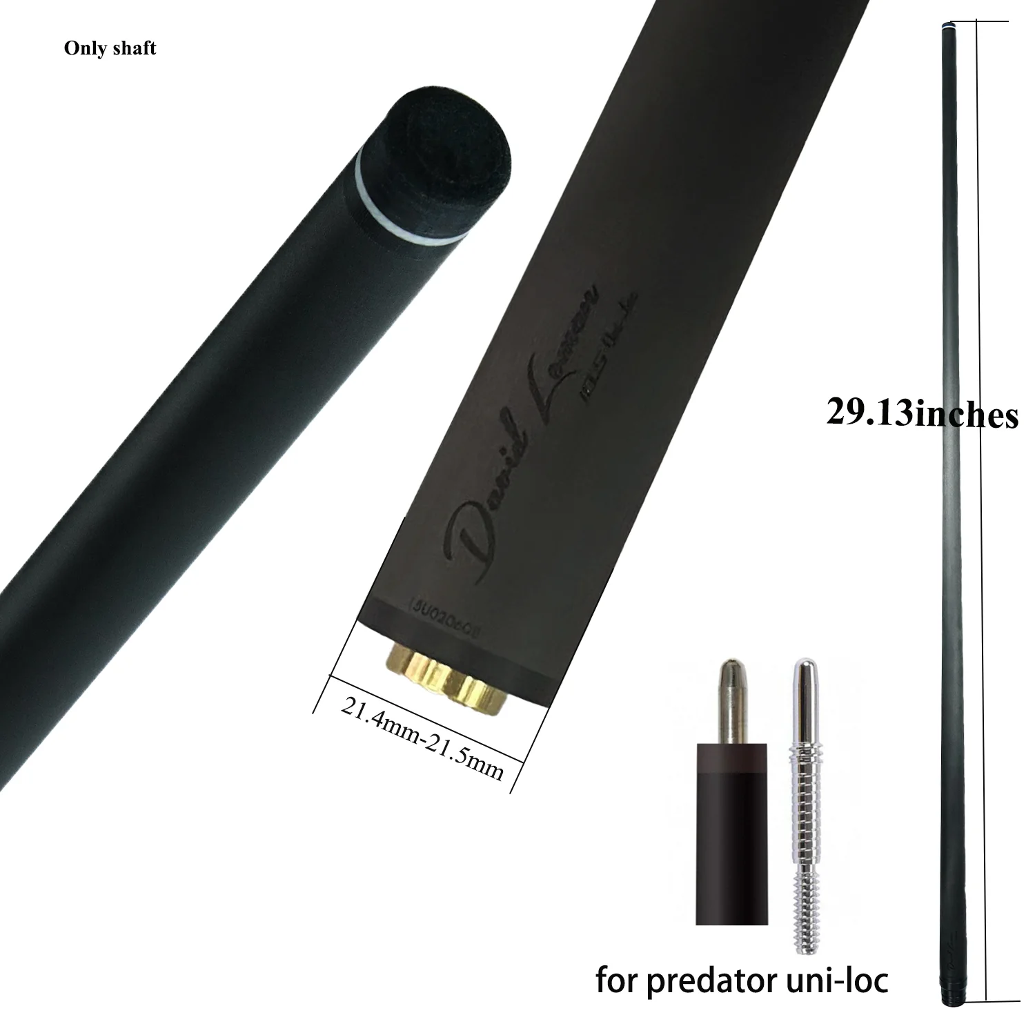 David Loman Play/Hit cue Shaft Carbon Fiber Pool Cue Stick Shaft