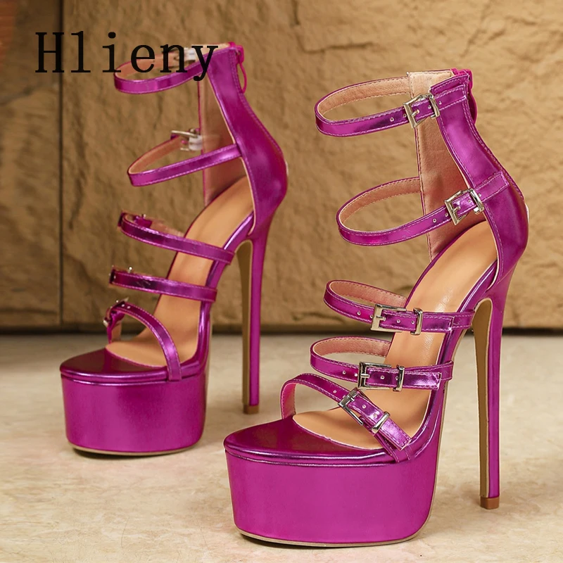 Hlieny Sexy Ankle Buckle Strap Women Sandals Fashion Runway Style Platform Party Wedding High Heels Summer Night Club Shoes image 4