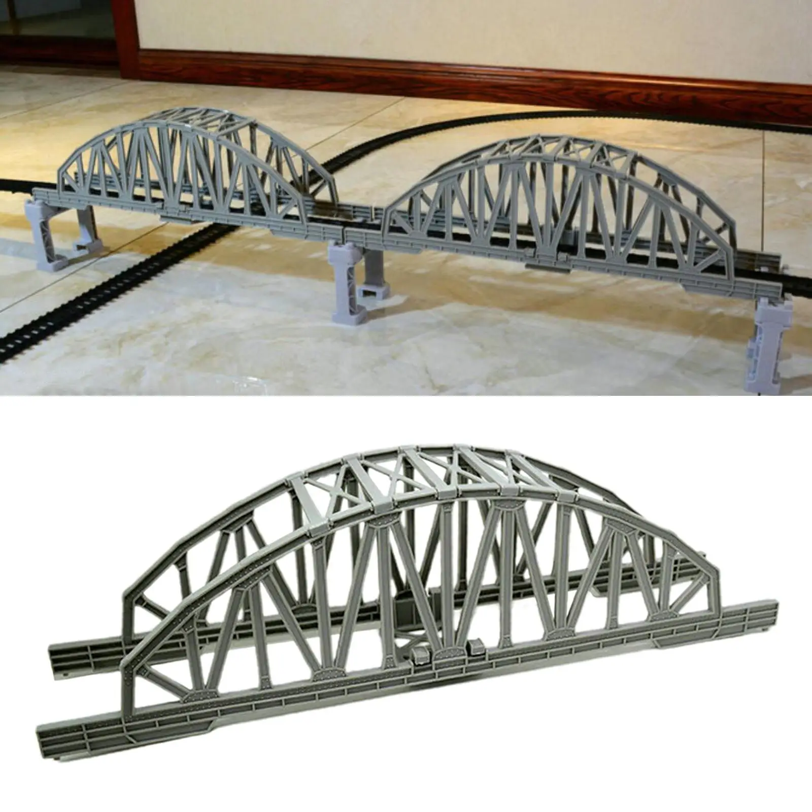 نموذج العارضة، الجسر، قطار التجميع الكهربائي، ألعاب شبكة Viaduct السوداء المزدوجة DIY للأطفال الصغار والأطفال