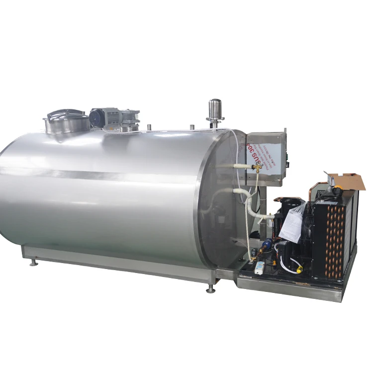 Milk Cooling Tank for Dairy Plant Milk Cooler 2000L 3000L 5000L Horizontal