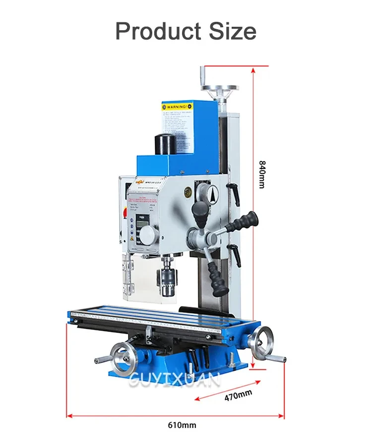 16v Bench Drilling Machine Household Manual Drilling Machine High Speed Milling Machine High Precision Micro Milling Machine