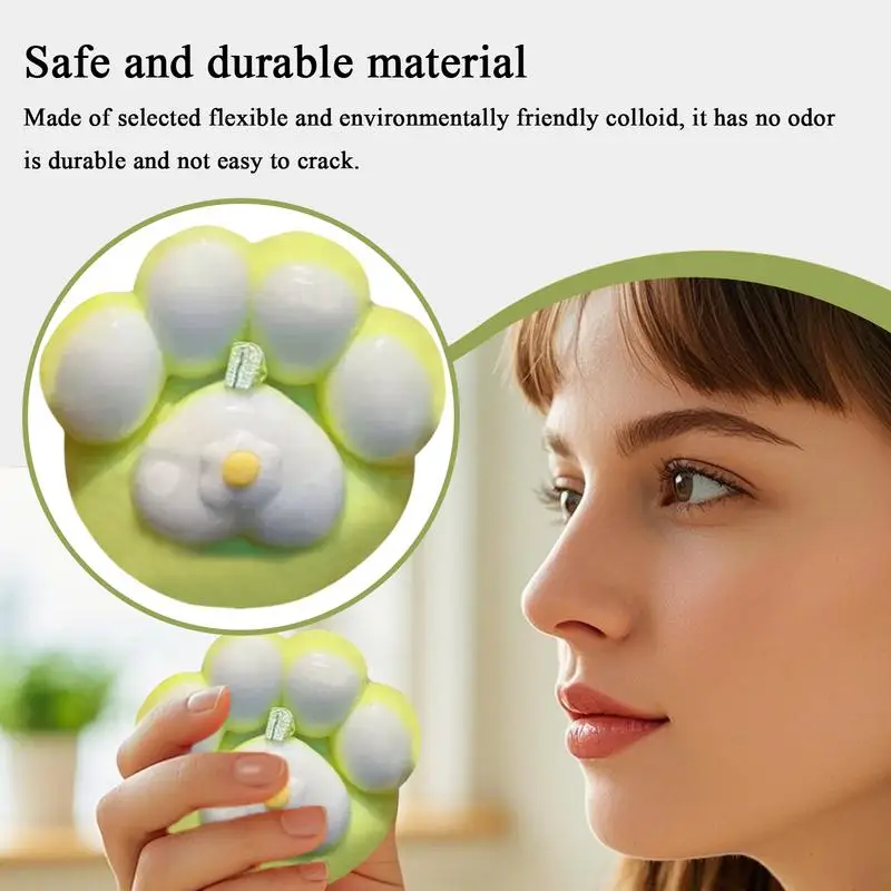 Juguete antiestrés para gatos, juguetes sensoriales para apretar, cemento suave, bonito verde, coleccionable para el aula, reducción de tensión