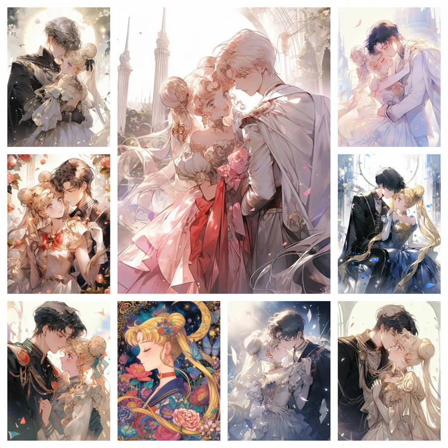 

5D DIY Diamond Art Painting Kits New 2024 Prince And Beauty Girl Warrior Cross Embroidery Couple Handmade Mosaic Craft Gift