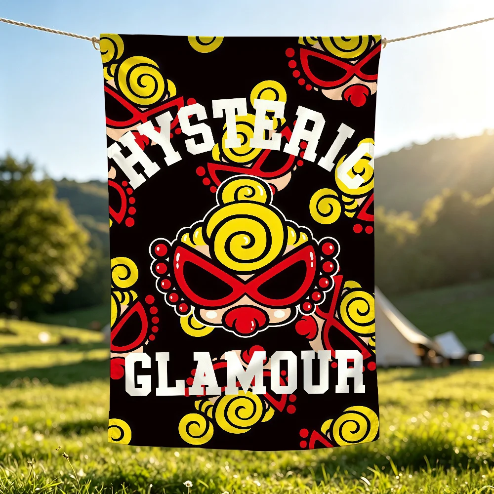 Fashion print H-Hysteric Mini flag For Living Room Home Dorm Decor Wall Outdoor Camping Party Banner Gifts