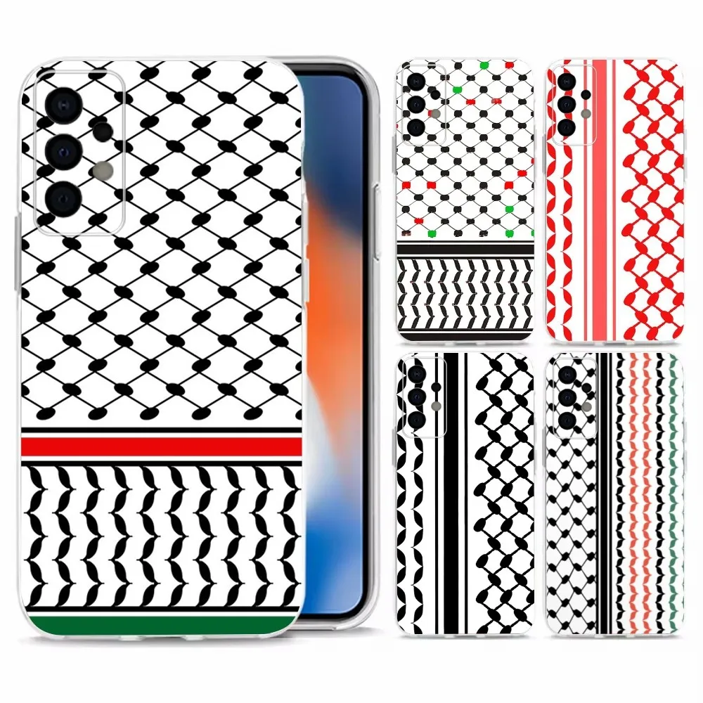 

Art Hattah Keffiyeh Phone Case For Samsung Galaxy A71,70,52,40,51,31,A50,21S,30S,Note20ultra Transparent Cover