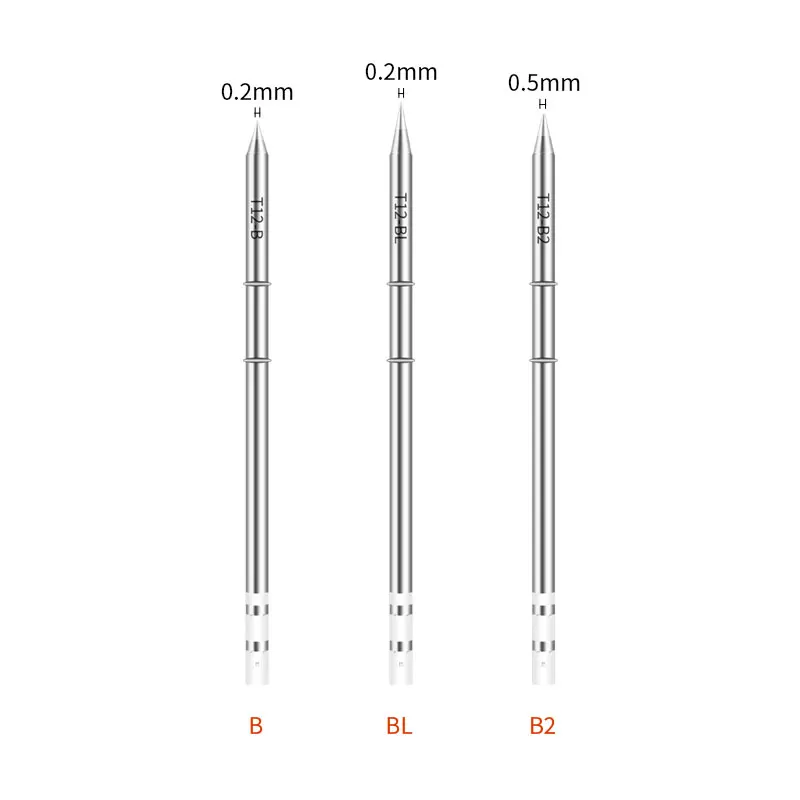 Soldering Iron Tips T12-ILS Curved Point Cartridge Chisel T12 Series Soldering Tips Electrode Tip for Solderin