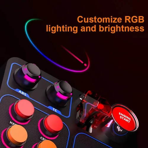 Imagen 2 del producto Caja de Control Central de carrera simulador PXN CB1, caja de Control de llaves multifuncional RGB para simulador de camión EURO, juego de carreras, PC personalizado