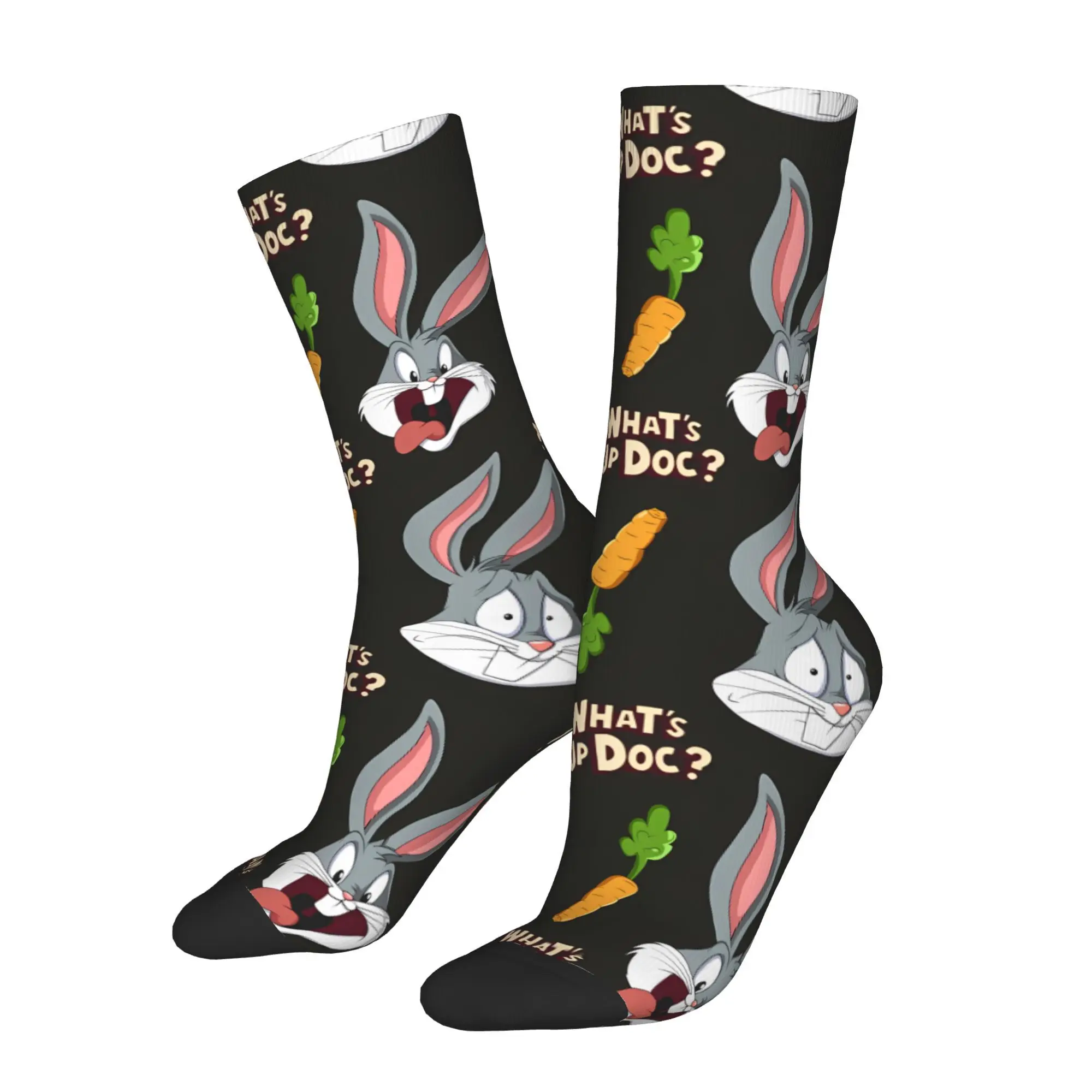 

Magic Funny Rabbit Animation Men Socks Cycling Year Round Comfort Stockings for Cycling Daily Wear