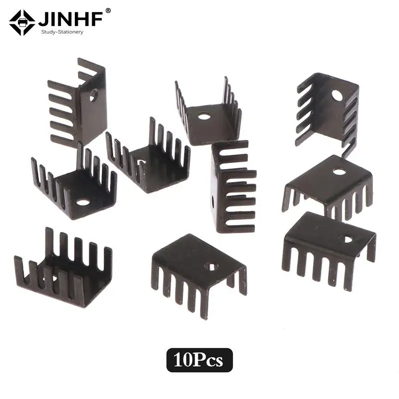 10pcs Aluminium TO-220 Heatsink 19*15*10MM TO 220 Heat Sink Transistor Radiator TO220 Cooler Cooling Black 19x15x10mm