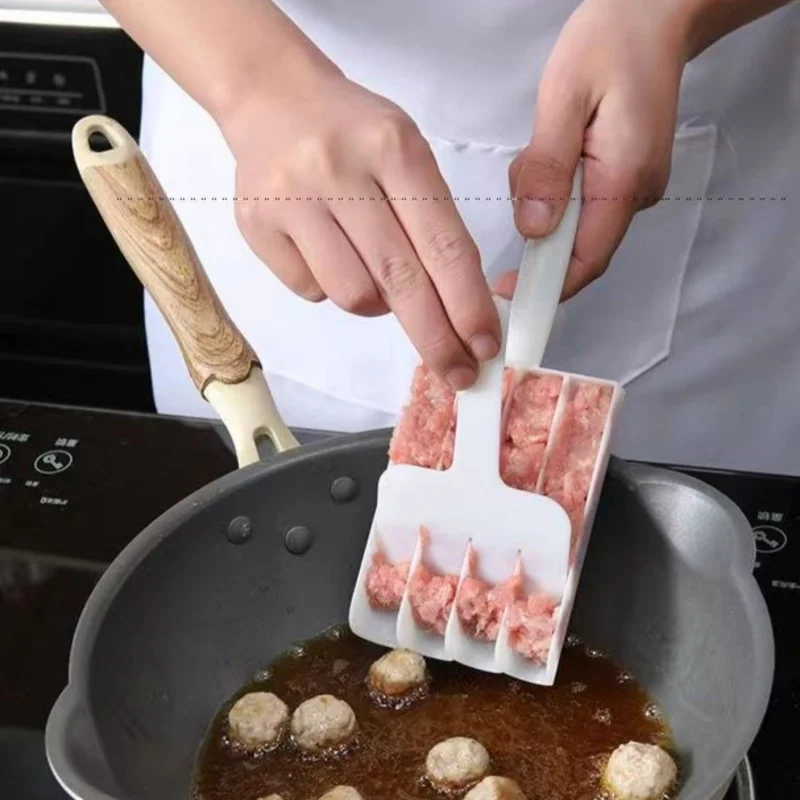 4‑Grid Meatball Maker PP Plastic Meat Ball Mold Manual Meatball Making Tool For Home Kitchen Cooking Meat Ball Gadget
