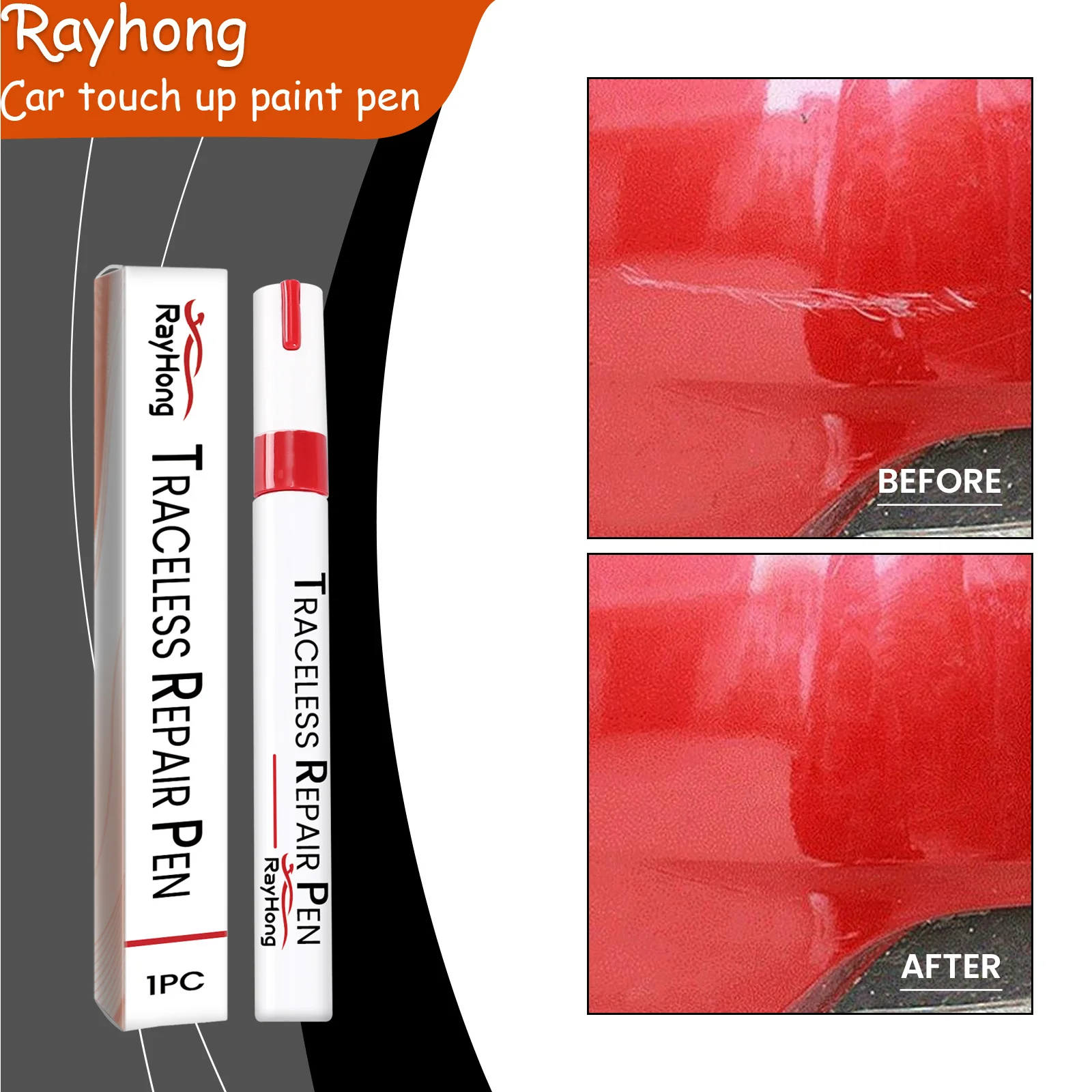 Rayhong Car Paint Touch Up Pen, Car Paint Scratch Repair, Refurbishment, Car Color Touch Up Pen