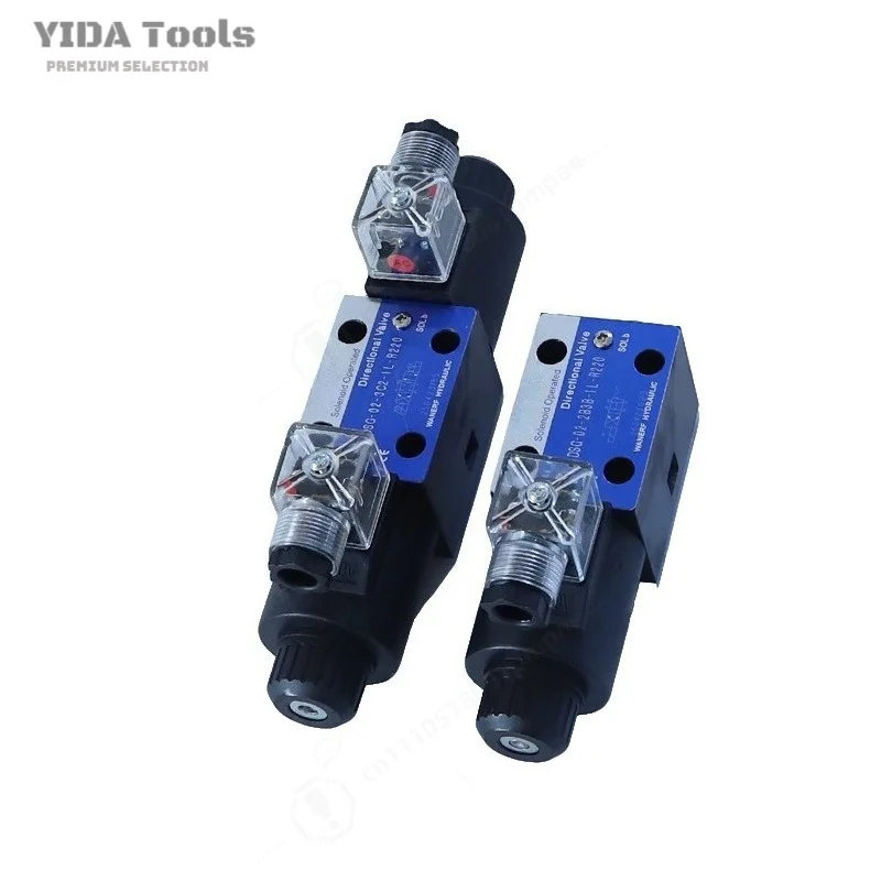 YIDA DSG-02 Solenoid Directional Valve DC24V AC220V O-type Neutral Function Cast Iron Valve Body Hydraulic Control Valve