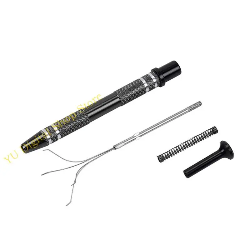 

96BA Electronic Component Grabber IC Chips Metal Grabber Claw Pickup Holder 4 Claw Steel Wire Electronic Catcher Easy to Grab