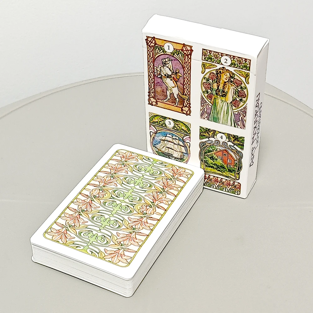 Art Nouveau Lenormand Deck Oracle 36 قطعة من بطاقات Lenormand بتصميم Art Nouveau المثالي - 9*6 سم