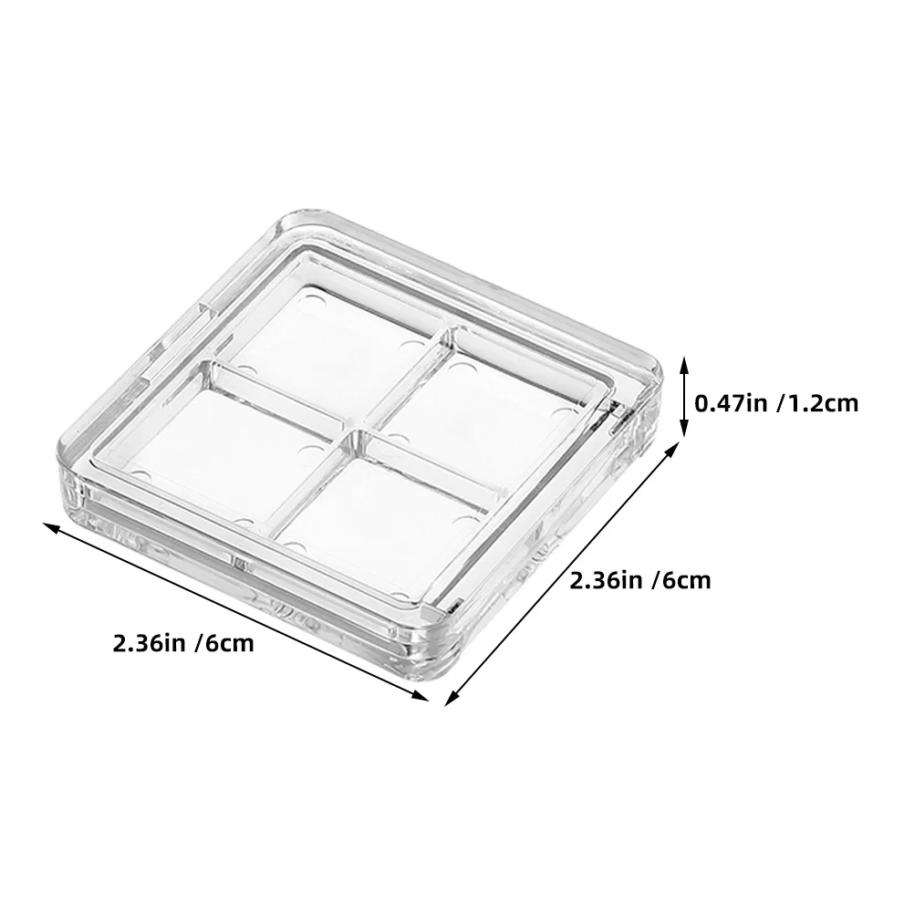 4 個クリアアイシャドウパレット空の詰め替え可能なメイクアップパウダーケースポータブル DIY ブラッシュ口紅パレットトラベルケース