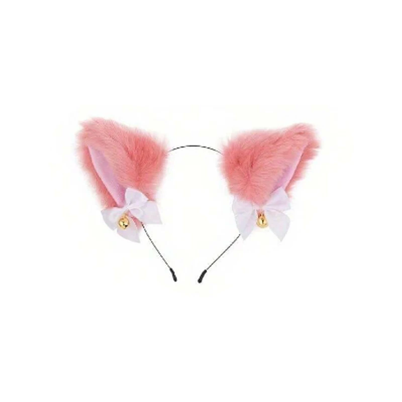 Kostium Króliczka PESENAR Damski Strój Dziewczęcy Kombinezon z Guzikami w Kroku Onesie Body Cosplay Kostium Futrzane Uszy Kota Rękawiczki Skarpetki Zestaw