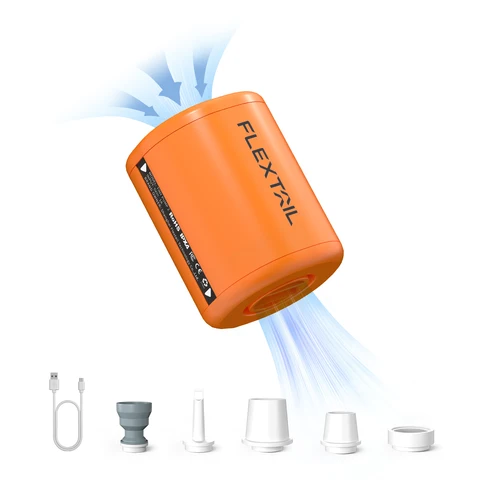 FLEXTAIL POMBA TINY 2 / 2X - Bomba de ar elétrica de 4kPa, bomba de acampamento portátil para camas de ar, almofadas de dormir, flutuadores de piscina, sacos de vácuo