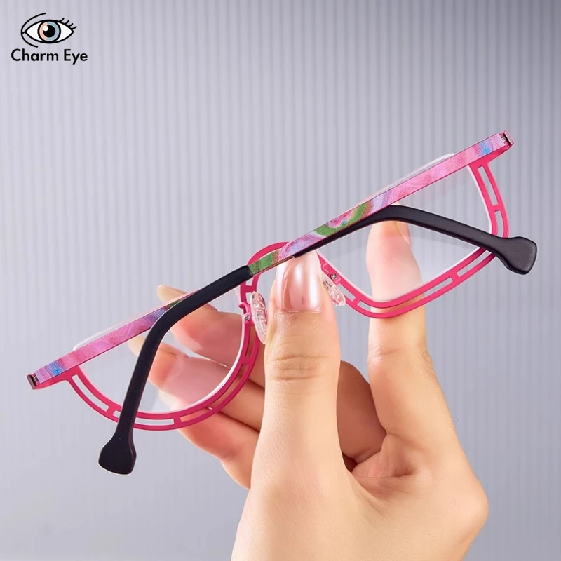 Color Dopamine Niche Myopia Glasses Frames Men Women Ultra Light Pure Titanium Half Frame High-quality Customizable Prescription