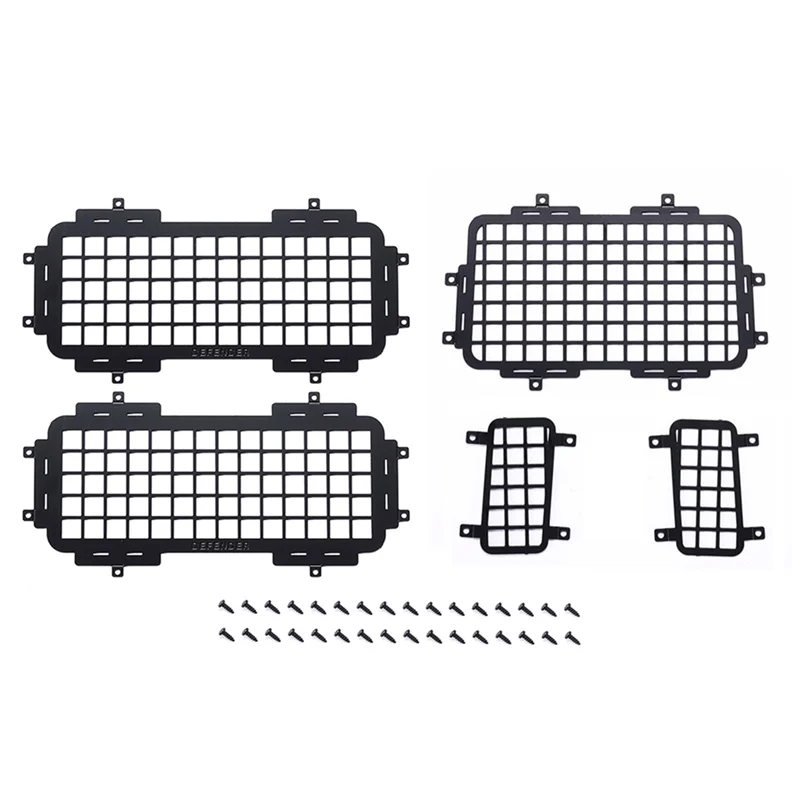 For MN D90 MN98 MN99S Steel Rear and Side Metal Stereoscopic Window Mesh Protective Net 1/12 RC Car Upgrade Parts