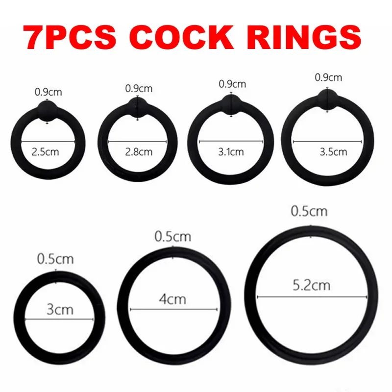 3/4 Cock Rings Sleeve Penis Trainer Delay Ejaculation High Elasticity Time Lasting Sex Toys for Men