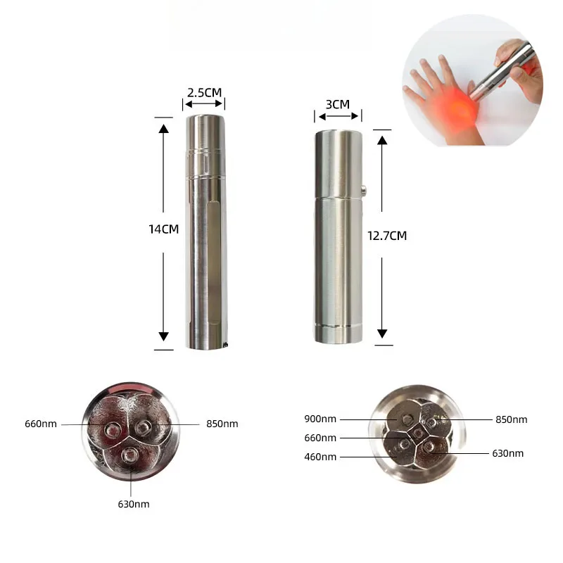 

Handheld Red Light Therapy Device – Mini Infrared Flashlight for Medical & Pain Relief 630nm/660nm Red 850nm NIR