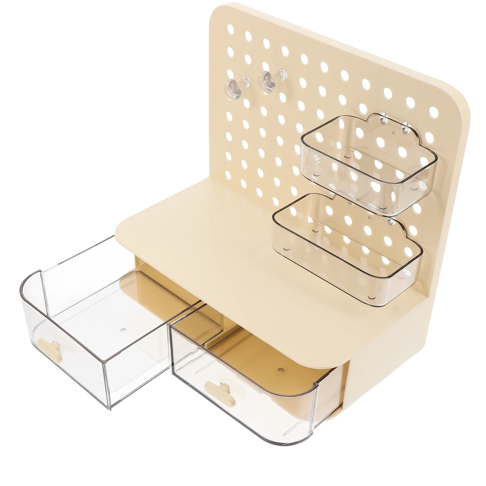 

Slanted Storage Box Pegboard Wall Mount Desk Organizer Multifunctional Large Capacity Stationery Gaming Pens Tool Holder