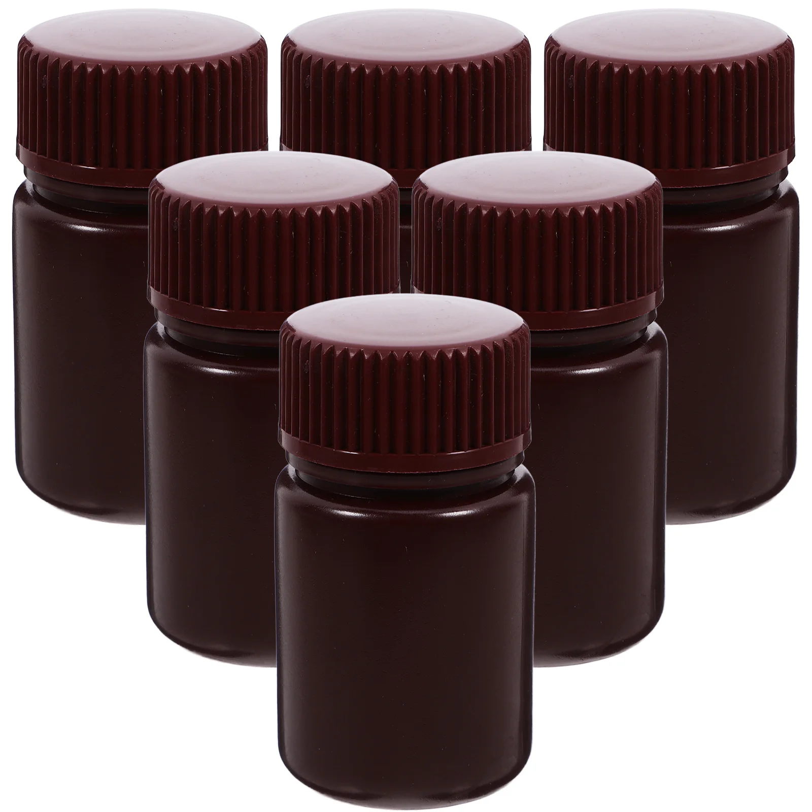 

6pcs Wide Mouth Reagent Bottles 30Ml Laboratory Storage Containers Leakproof Sample Jars For Chemical Liquid Experiment Portable