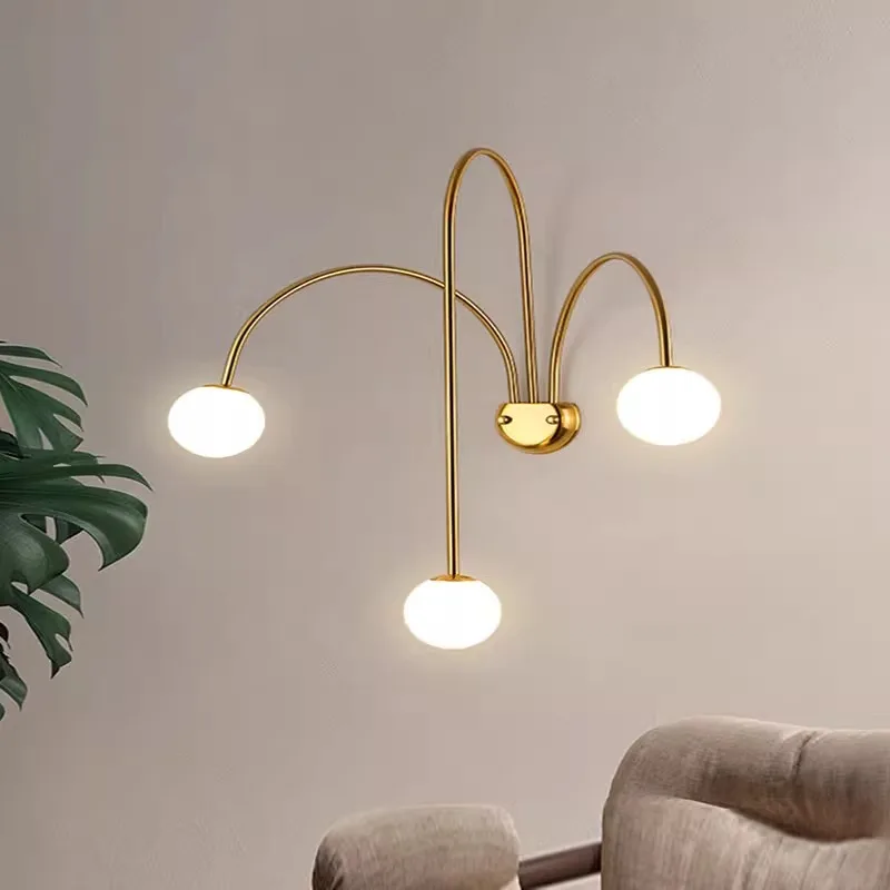 Italian Led Iron wall lamps Modern Living Room Bedroom wall light Branch Glass Bedside Lighting Home Decor wall sconce Lamp G9 view 2