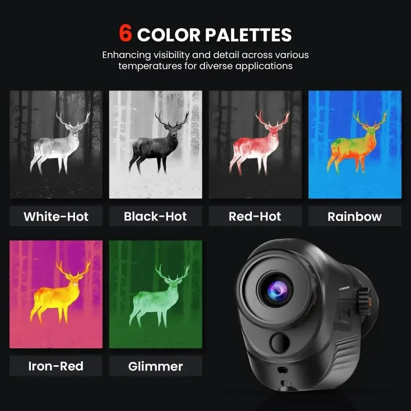 G210 การถ่ายภาพความร้อนตาข้างเดียวขอบเขตการมองเห็นกลางคืนใหม่กล้องโทรทรรศน์กล้องความร้อนอินฟราเรดสําหรับการล่าสัตว์สําหรับสภาพแสงน้อย