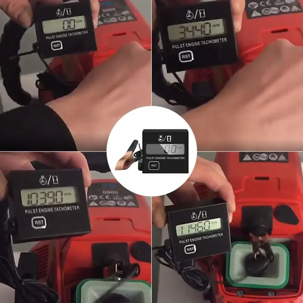 ZHIYU Small Digital Tachometer Inductive Engine  Waterproof Tach Hour Meter for Chainsaw Marine ATV Motorcycle UTV Engine view 6