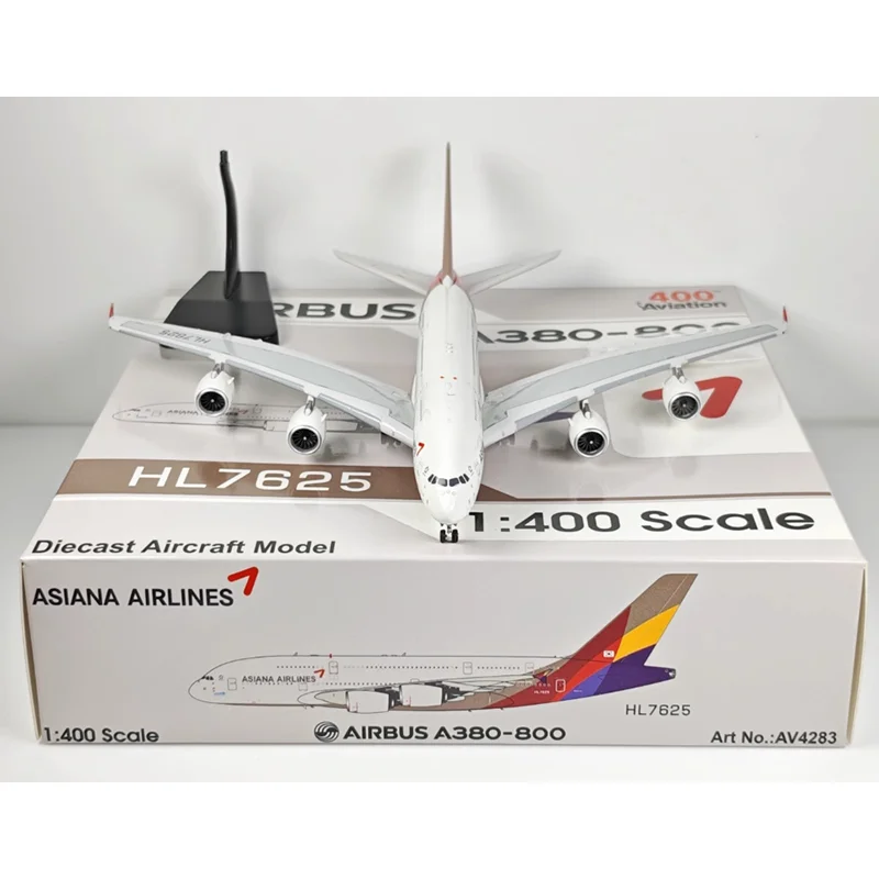دييكاست 1/400 مقياس AV4283 الخطوط الجوية الآسيوية A380-800 HL7625 سبيكة نموذج طائرة لعبة تحصيل زخرفة الديكور