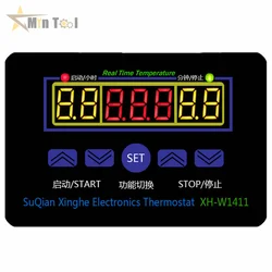 XH-W1411 DC 12V termostato LED regolatore di temperatura digitale AC 110V 220V 10A interruttore termometro regolatore uscita relè