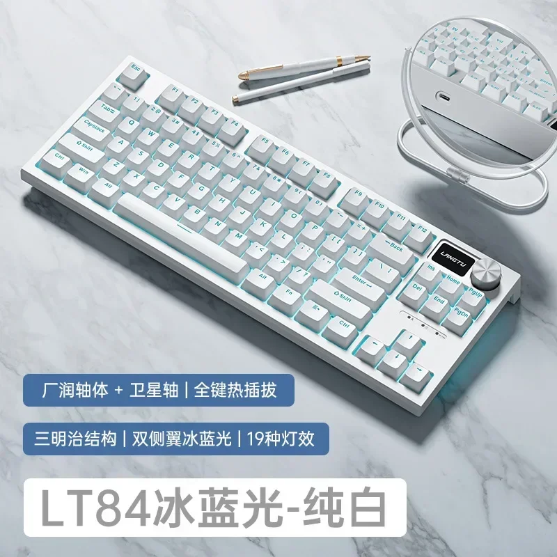 Imagem -05 - Langtu-personalização Rgb Backlit Teclado Mecânico Gaming Teclado Hot Swap para Gamer sem Fio ou com Fio Lk84 84 Chaves