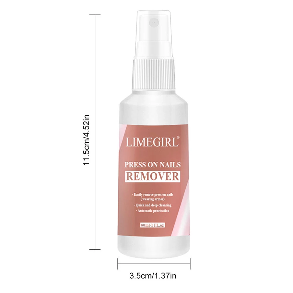 LIMEGIRL 60ml dissolvant de Gel pour ongles liquide pour ongles facile adoucir enlever les faux ongles adhésif solide outil de dissolvant de Gel pour ongles à pression