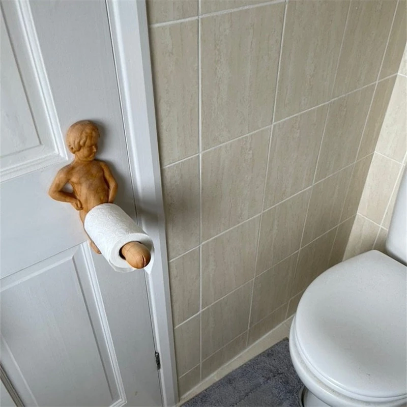 Toilet Roll Holder Priapus Toilet Paper Holder Genitals Paper Towel Holder Wood Bathroom Decorations Bathroom Accessories